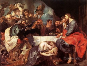  pedro pintura - Cristo en Simón el fariseo Peter Paul Rubens